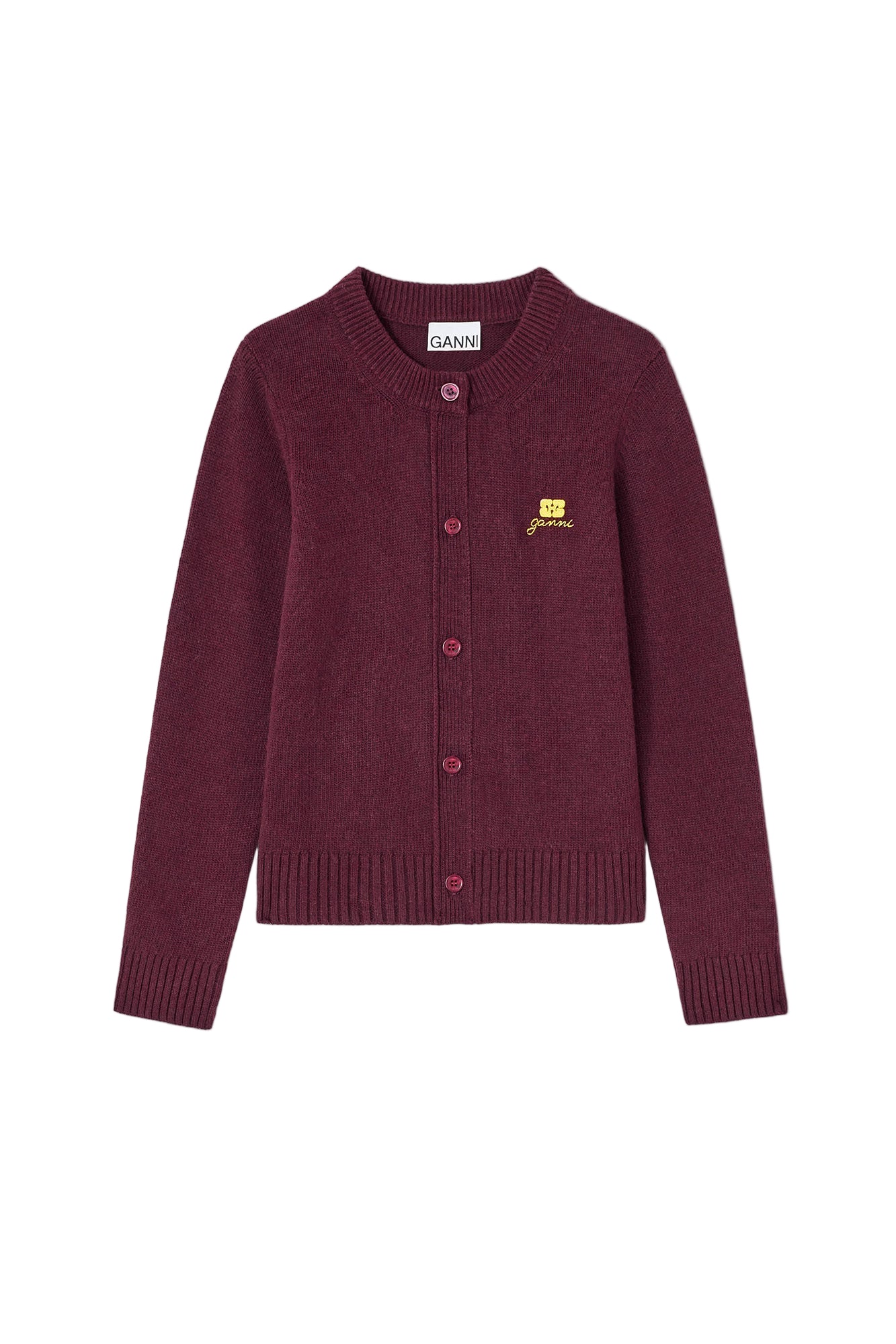 Image of Cardigan logo burgundy